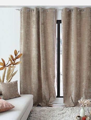 Rideau thermique en velours doublé polaire