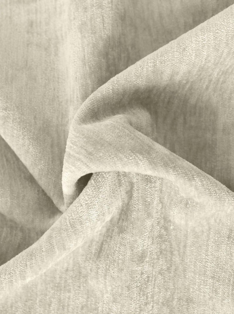 Rideau thermique en velours doublé polaire Ecru - Kiabi