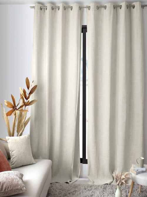 Rideau thermique en velours doublé polaire - Kiabi