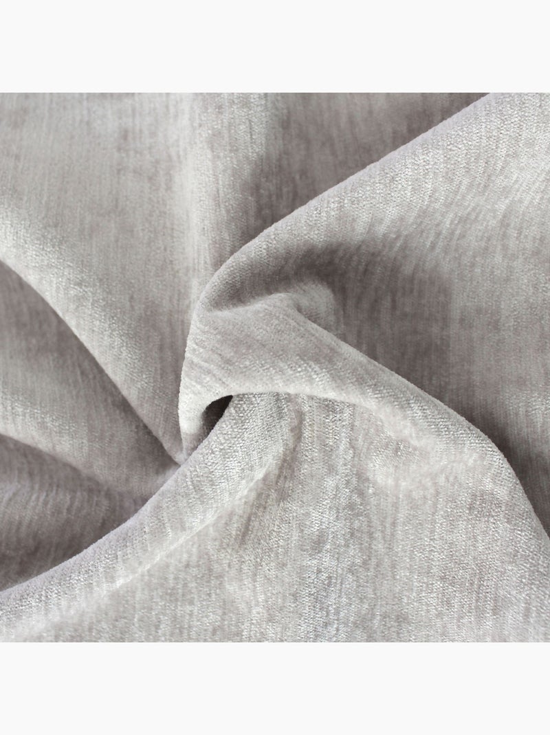 Rideau thermique en velours doublé polaire Gris - Kiabi