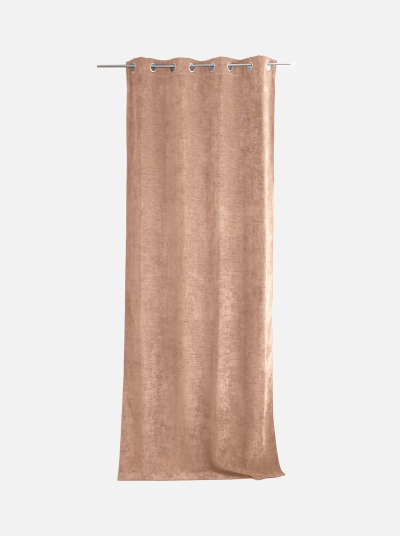 Rideau thermique en velours doublé polaire Orange - Kiabi