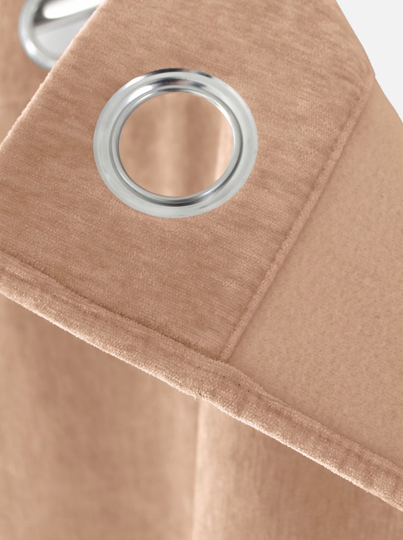 Rideau thermique en velours doublé polaire Orange - Kiabi