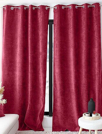 Rideau thermique en velours doublé polaire