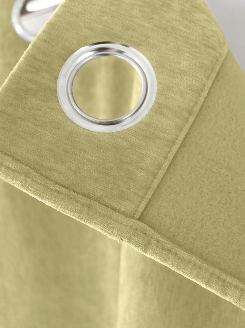 Rideau thermique en velours Vert - Kiabi