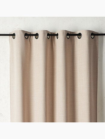 Rideau thermique et obscurcissant à envers polaire à oeillets