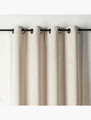 Rideau thermique et obscurcissant à envers polaire à oeillets