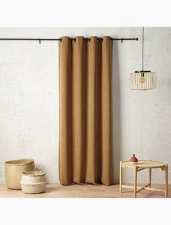 Rideau thermique et obscurcissant à envers polaire à oeillets