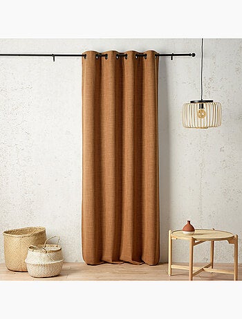 Rideau thermique et obscurcissant à envers polaire à oeillets