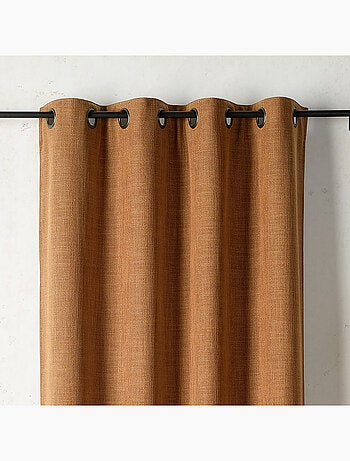 Rideau thermique et obscurcissant à envers polaire à oeillets