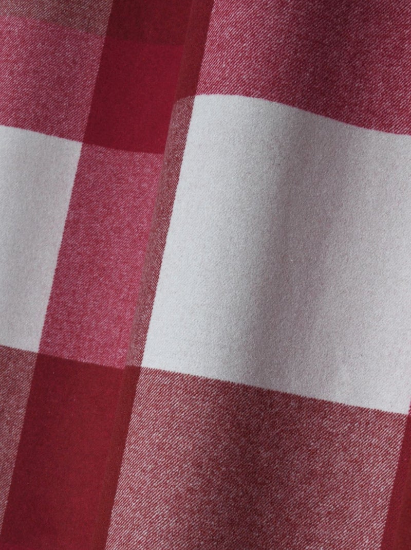 Rideau thermique et occultant  - Effet laine chaleureux Rouge foncé - Kiabi