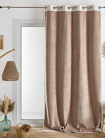 Rideau thermique et occultant double face aspect doudou