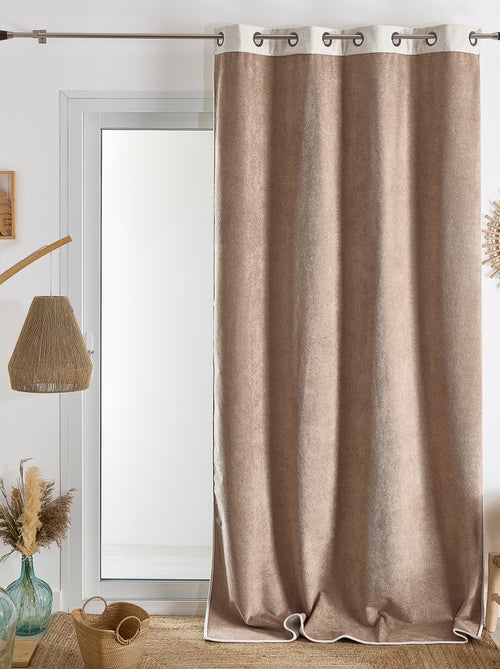 Rideau thermique et occultant double face aspect doudou - Kiabi