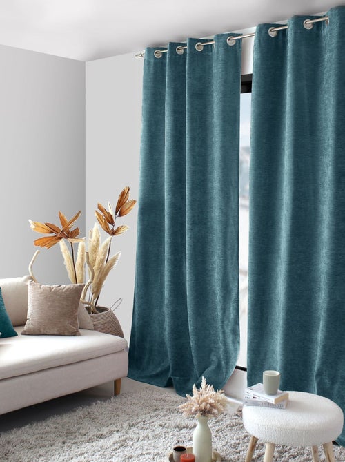 Rideau thermique et occultant en velours - Kiabi