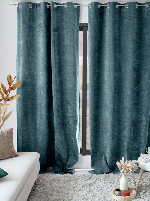 Rideau thermique et occultant en velours - Kiabi