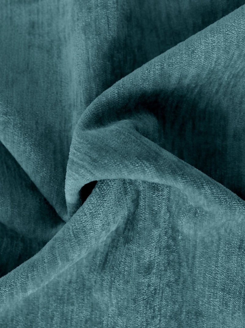 Rideau thermique et occultant en velours Bleu - Kiabi