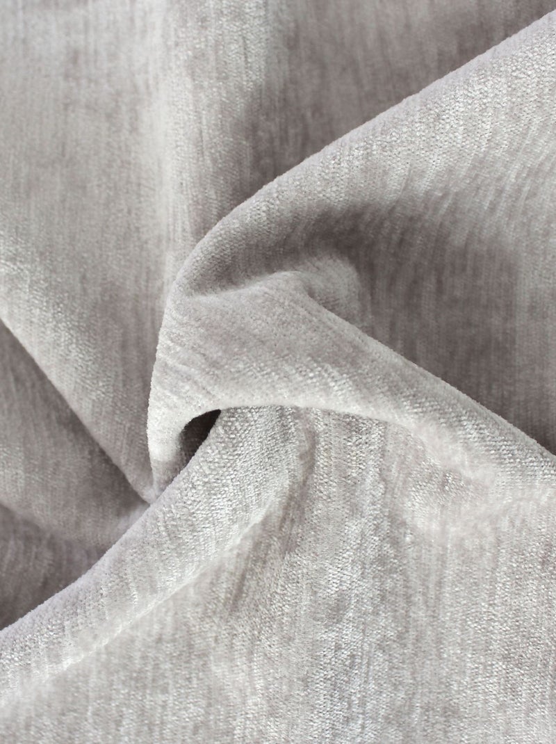 Rideau thermique et occultant en velours Gris clair - Kiabi