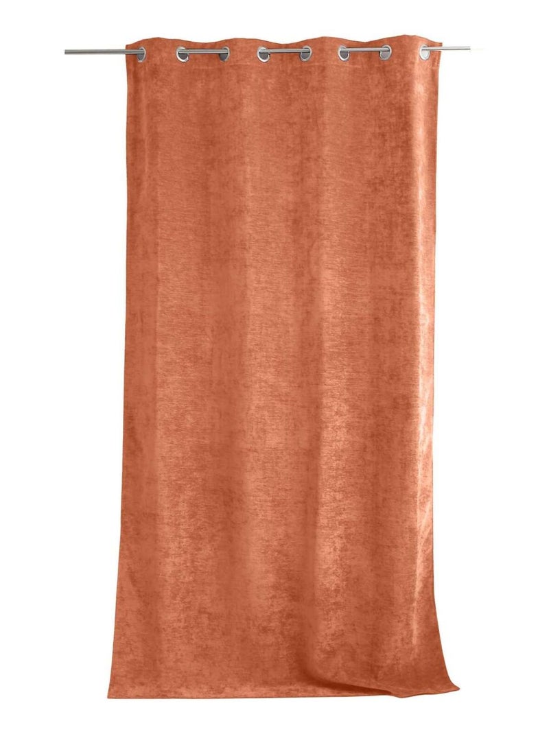 Rideau thermique et occultant en velours Orange - Kiabi