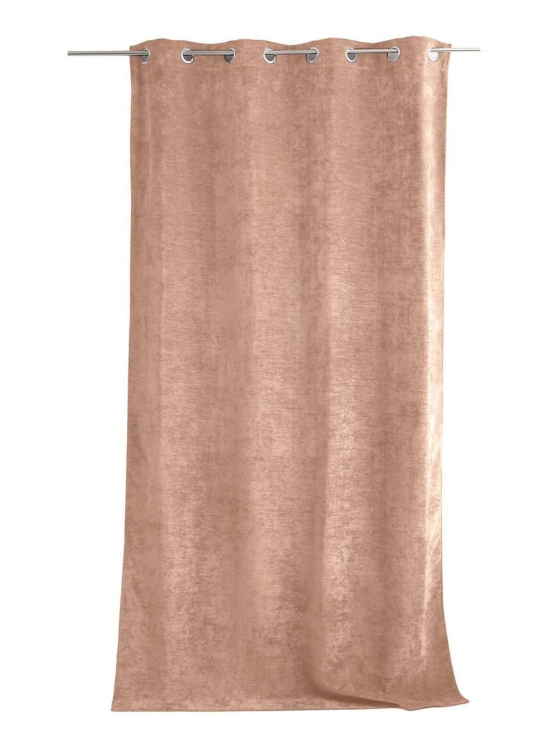 Rideau thermique et occultant en velours Rose - Kiabi