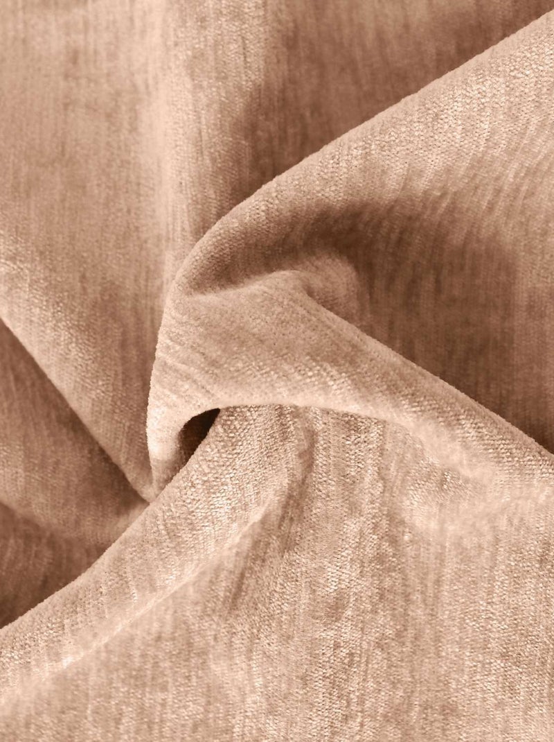 Rideau thermique et occultant en velours Rose - Kiabi