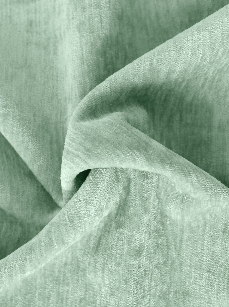 Rideau thermique et occultant en velours Vert - Kiabi