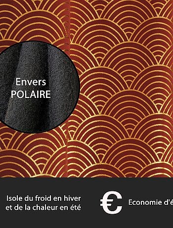 Rideau Thermique et Occultant motifs arc-en-ciel prêt à poser.