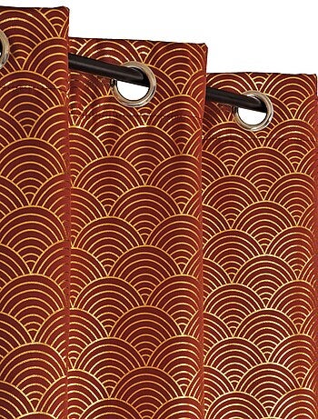 Rideau Thermique et Occultant motifs arc-en-ciel prêt à poser.