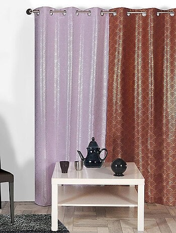 Rideau Thermique et Occultant motifs arc-en-ciel prêt à poser.