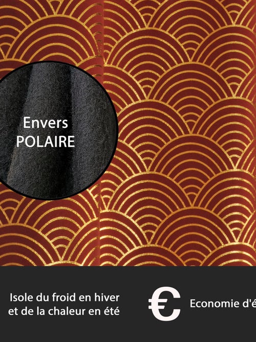 Rideau Thermique et Occultant motifs arc-en-ciel prêt à poser. - Kiabi