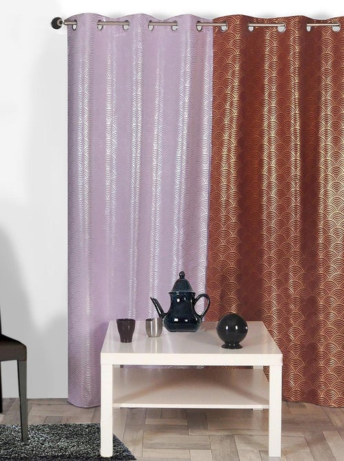 Rideau Thermique et Occultant motifs arc-en-ciel prêt à poser. - Kiabi