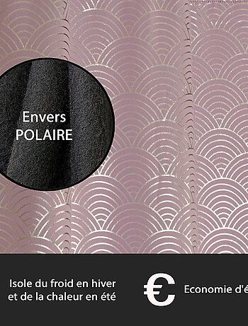 Rideau Thermique et Occultant motifs arc-en-ciel prêt à poser.