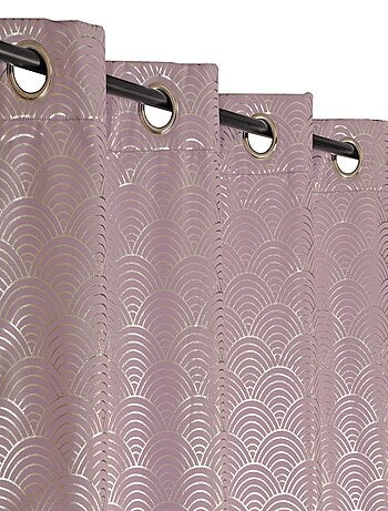 Rideau Thermique et Occultant motifs arc-en-ciel prêt à poser.