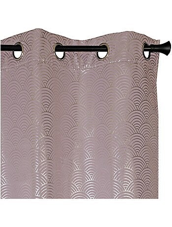 Rideau Thermique et Occultant motifs arc-en-ciel prêt à poser.