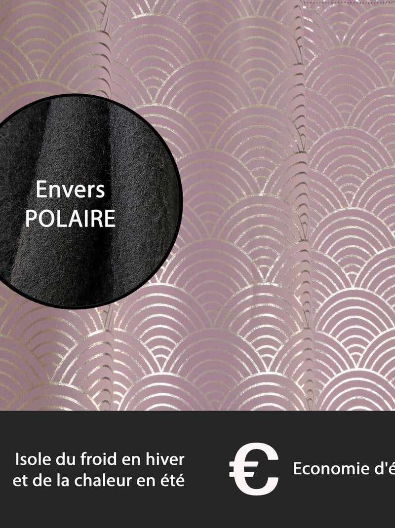 Rideau Thermique et Occultant motifs arc-en-ciel prêt à poser. Multicolore - Kiabi