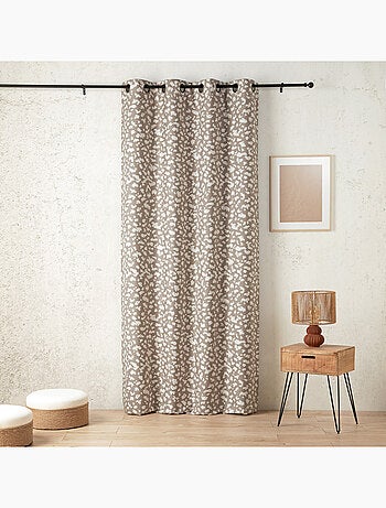 Rideau thermique et phonique obscurcissant jacquard face polaire