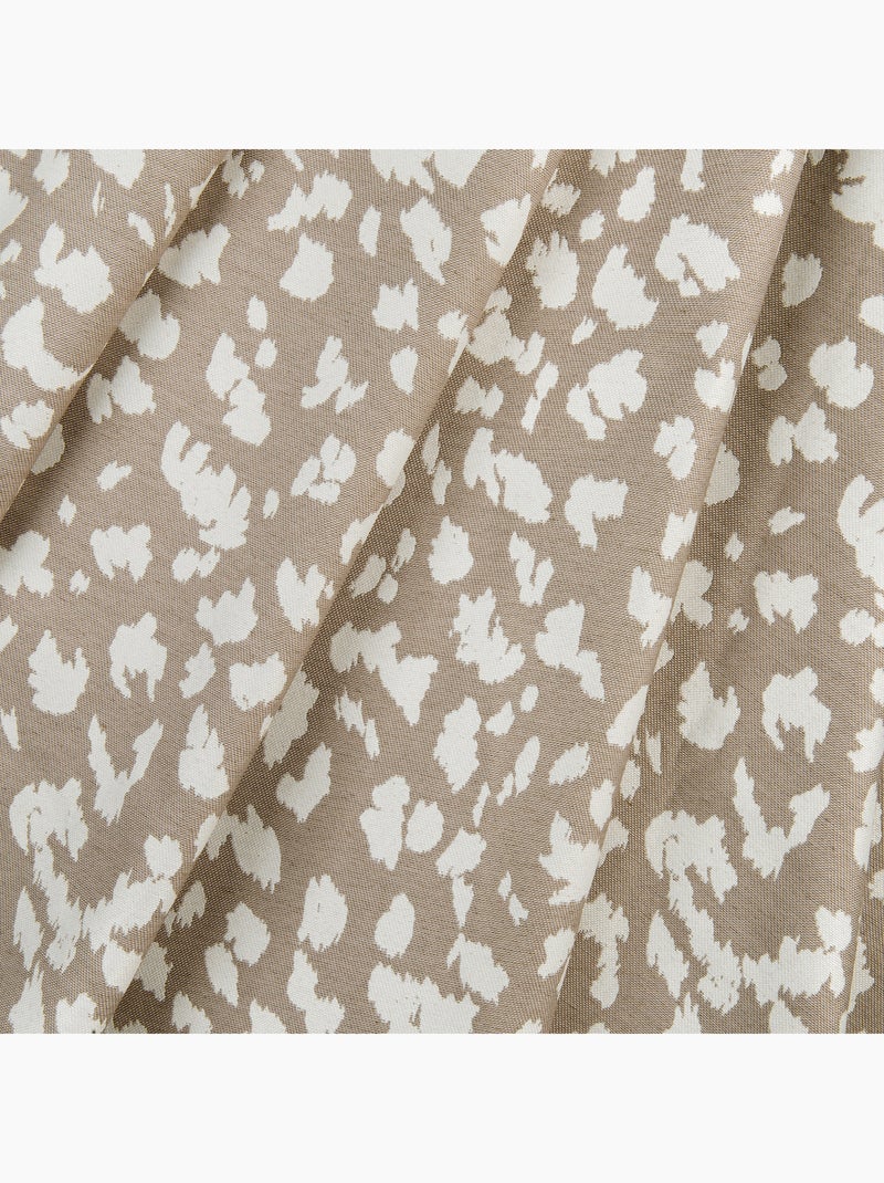 Rideau thermique et phonique obscurcissant jacquard face polaire Beige clair - Kiabi