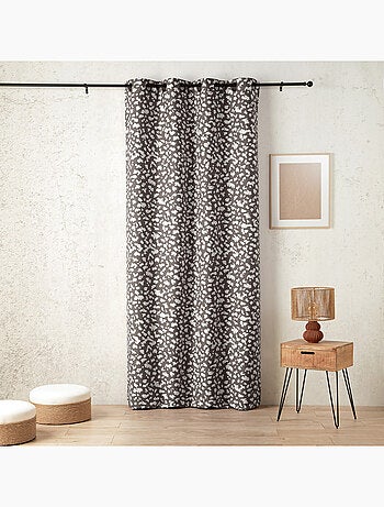 Rideau thermique et phonique obscurcissant jacquard face polaire