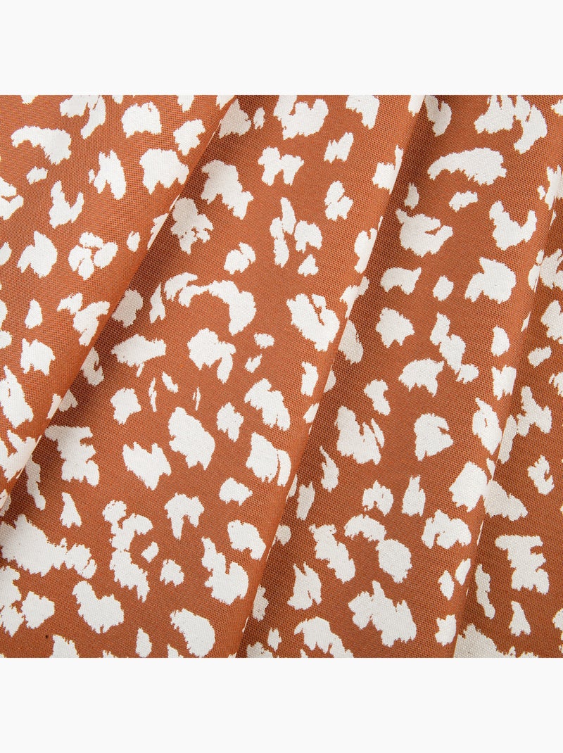 Rideau thermique et phonique obscurcissant jacquard face polaire Terracotta - Kiabi