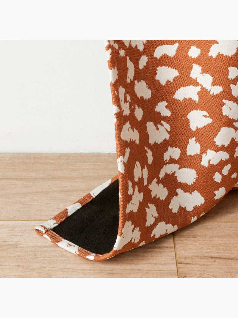 Rideau thermique et phonique obscurcissant jacquard face polaire Terracotta - Kiabi