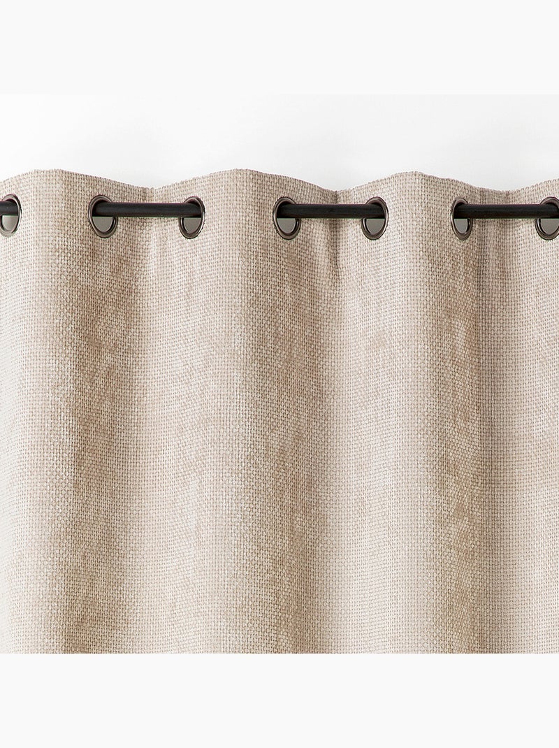 Rideau thermique et phonique velours chenille Ecru - Kiabi