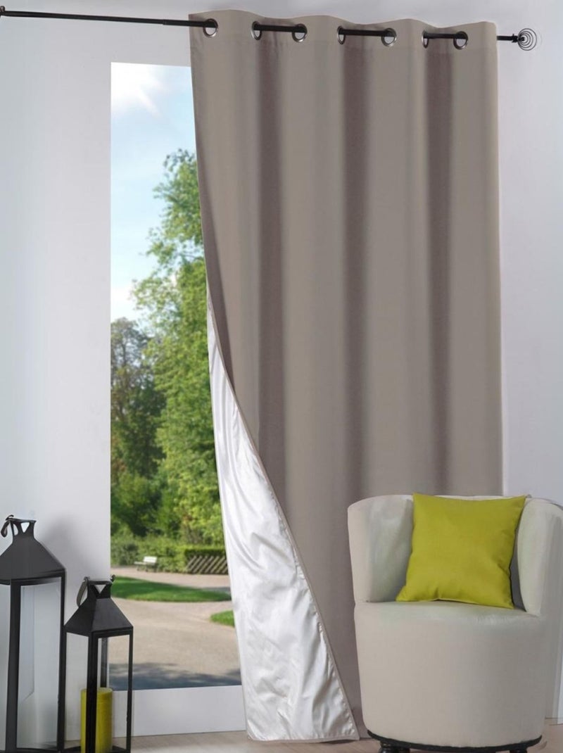Rideau thermique été Beige - Kiabi