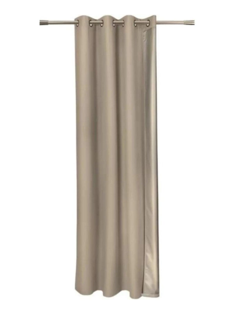 Rideau thermique été déperlant Taupe - Kiabi