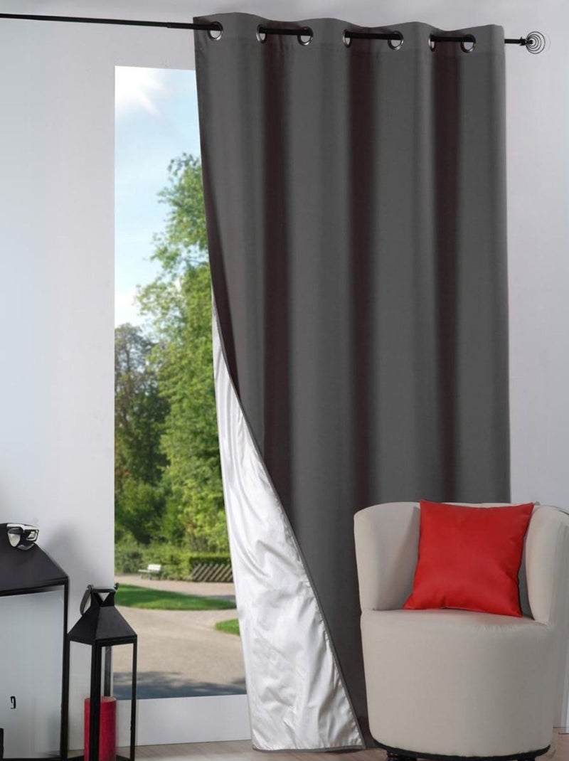 Rideau thermique été gris anthracite - Kiabi
