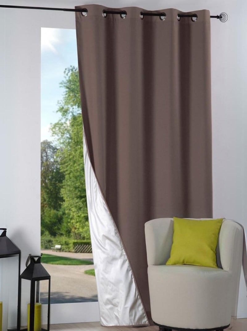 Rideau thermique été Taupe - Kiabi