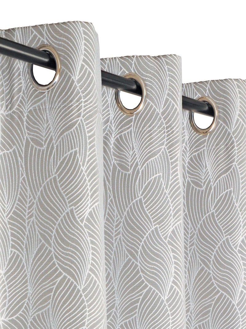 Rideau Thermique Fantaisie - Prêt à Poser. Gris Argenté - Kiabi
