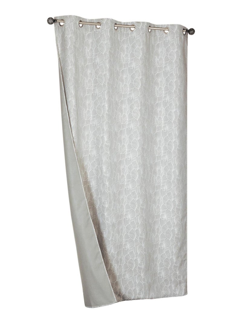 Rideau Thermique Fantaisie - Prêt à Poser. Gris Argenté - Kiabi