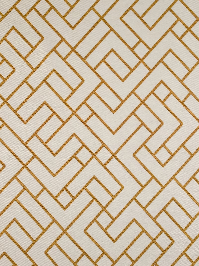Rideau thermique imprimé graphique Jaune moutarde - Kiabi