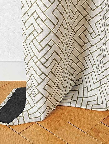 Rideau thermique imprimé graphique