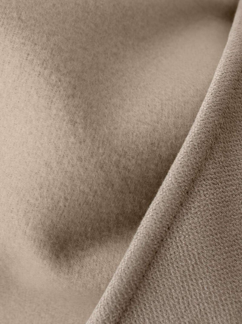 Rideau thermique isolant en velours doublé SAFFA Beige - Kiabi
