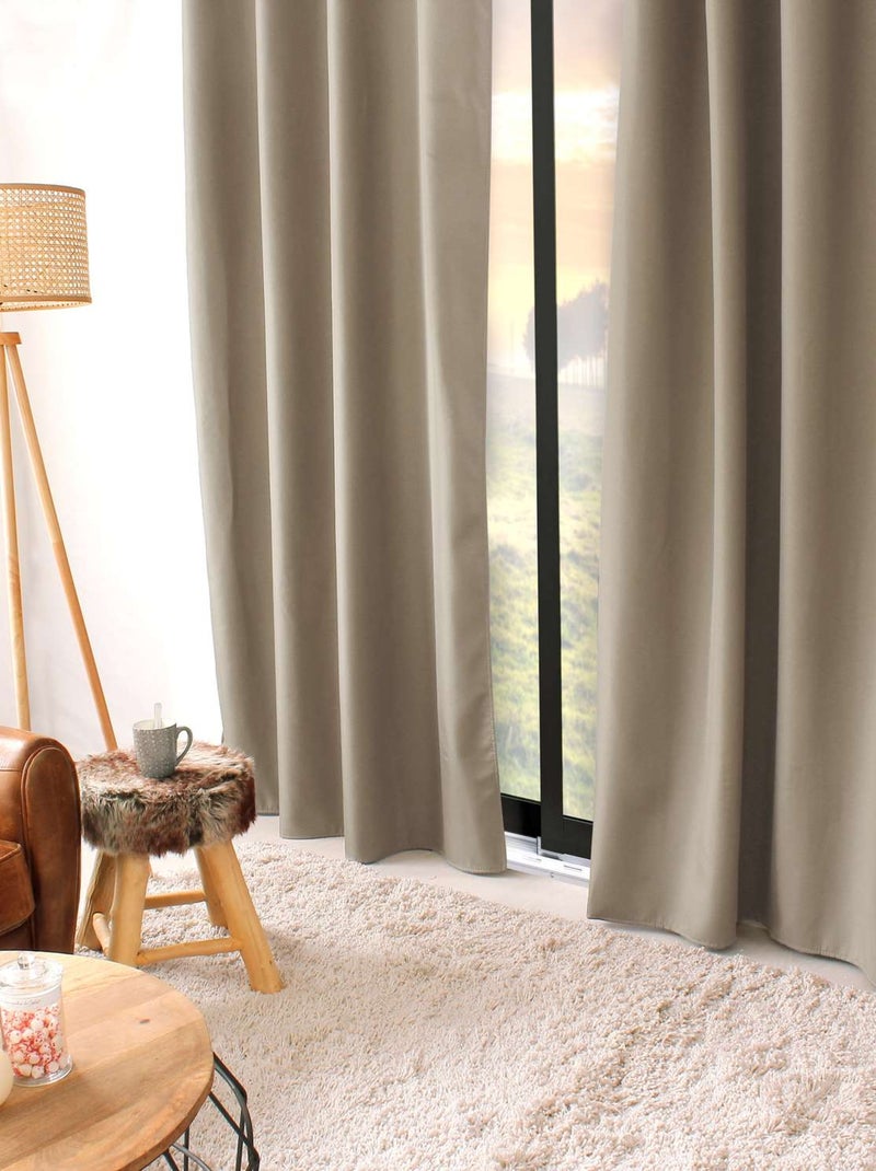 Rideau thermique isolant GLACIER Beige - Kiabi