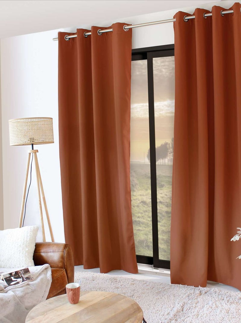 Rideau thermique isolant GLACIER Marron - Kiabi